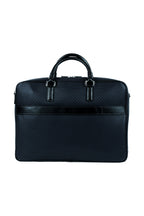 SERAPIAN | Stepan Slim Briefcase | Navy & Black