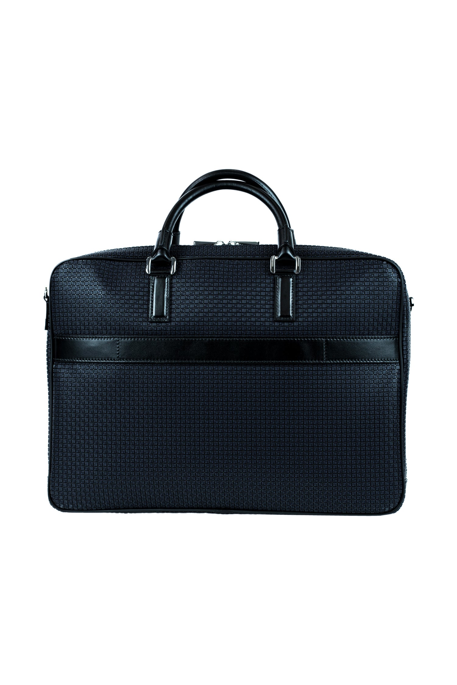 SERAPIAN | Stepan Slim Briefcase | Navy & Black