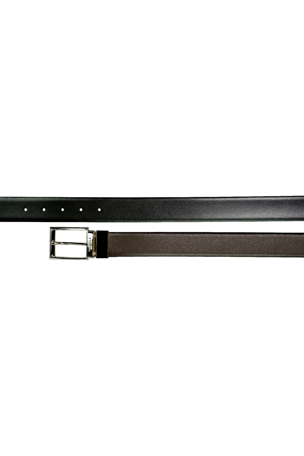 CANALI | Reversible Belt | Black & Dark Brown