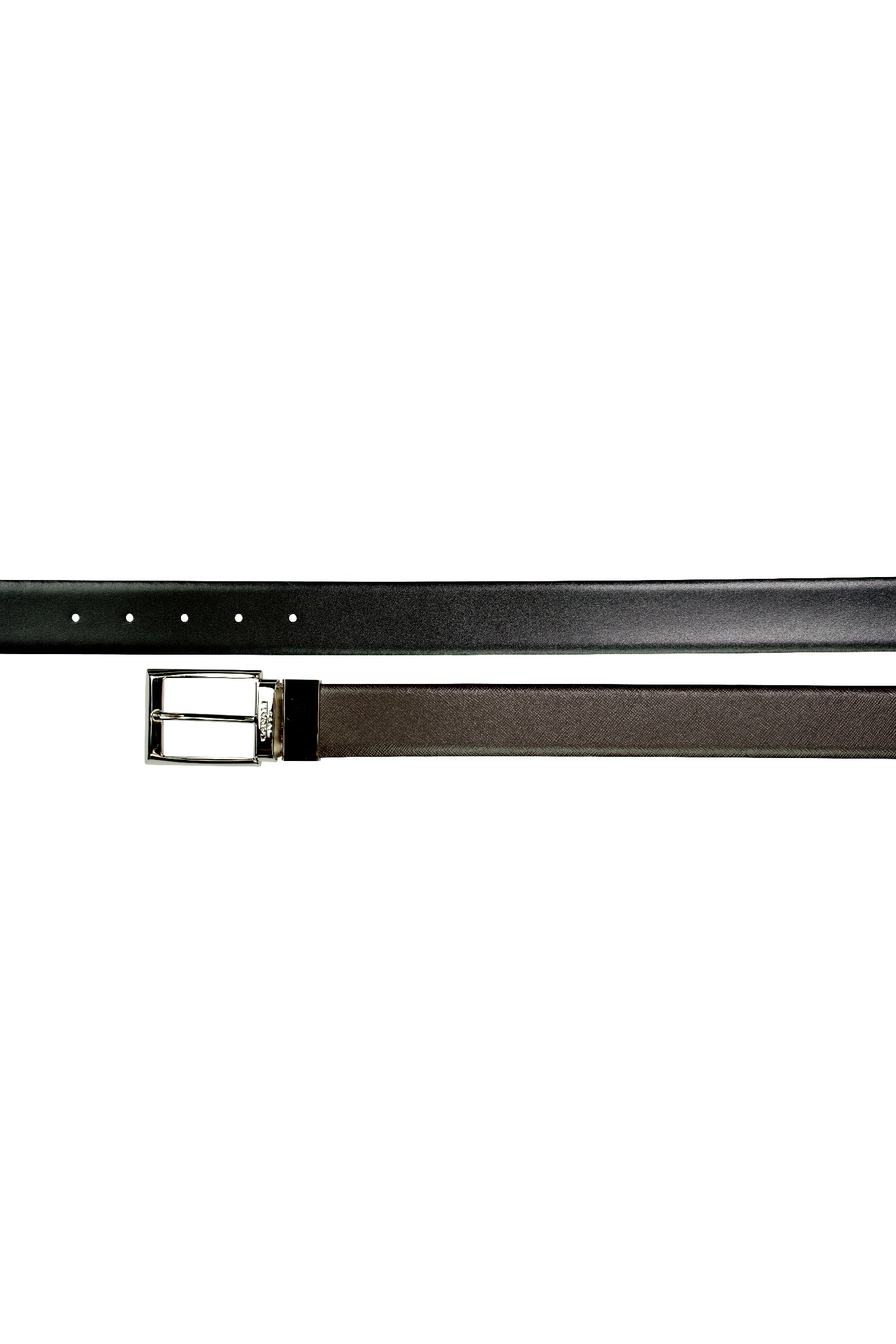 CANALI | Reversible Belt | Black & Dark Brown