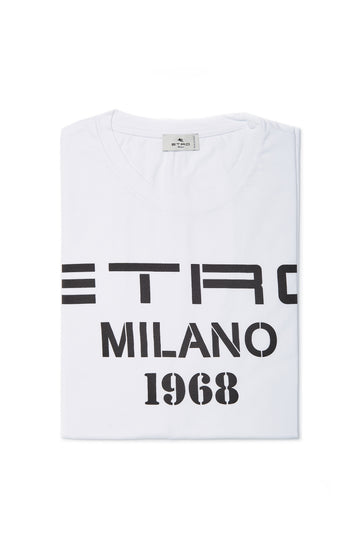 ETRO White T-Shirt Milano 1968
