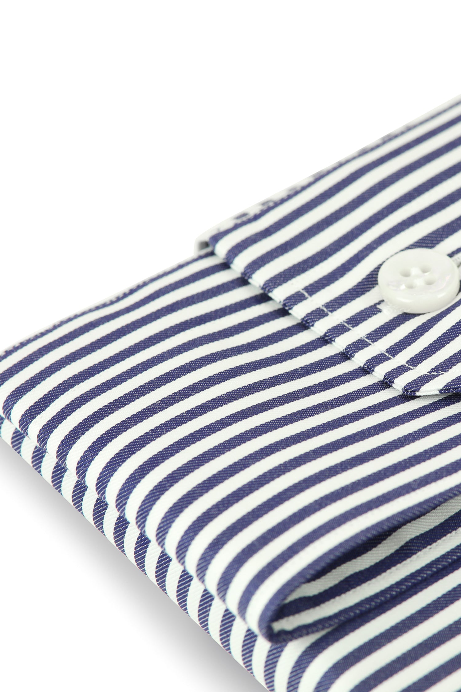 BRIONI | Ventiquattro Cotton Shirt | Navy Stripe