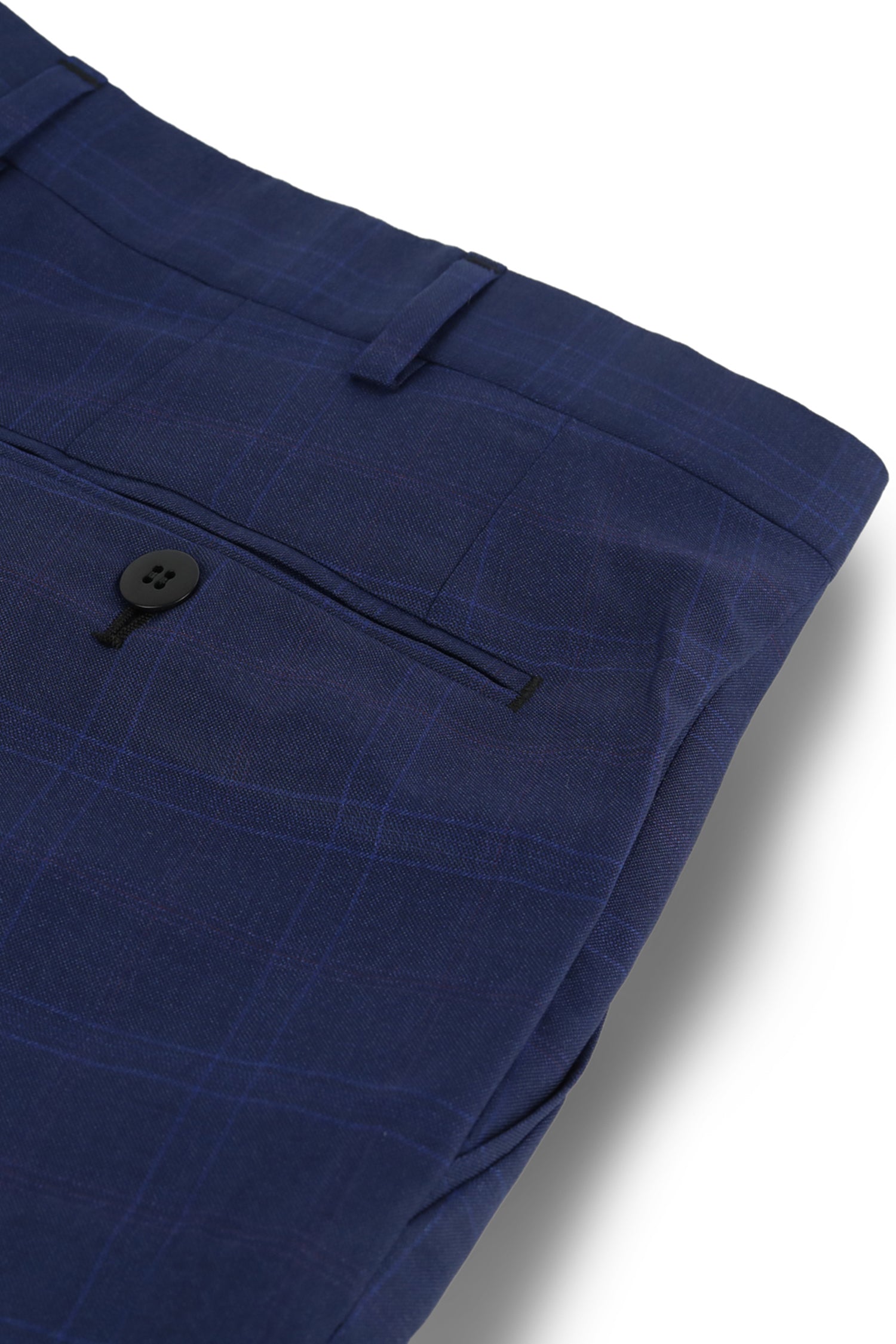 BRIONI | Wool And Silk Check Suit | Dark Blue
