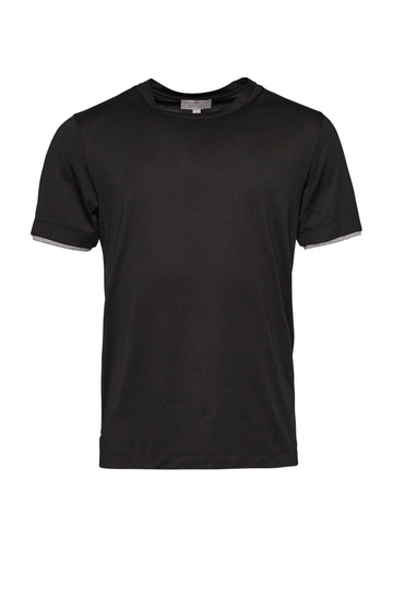 CANALI Black Soft Cotton T-Shirt