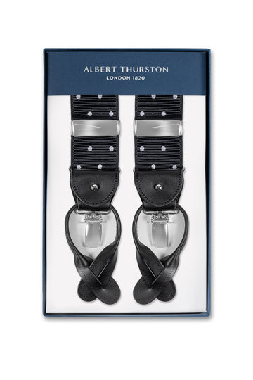 ALBERT THURSTON Black Silver Spotted 2-In-1 Braces