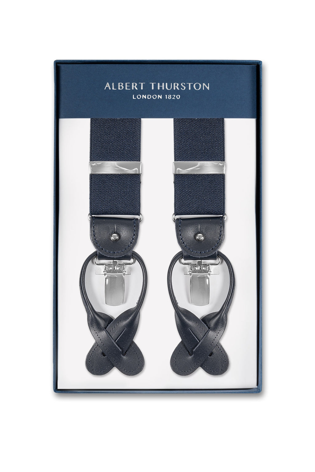ALBERT THURSTON | Plain 2-In-1 Braces | Navy