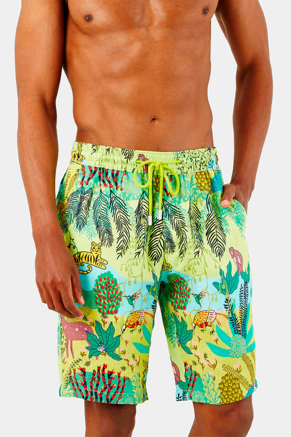 VILEBREQUIN | Linen Pull-On Shorts | Jungle