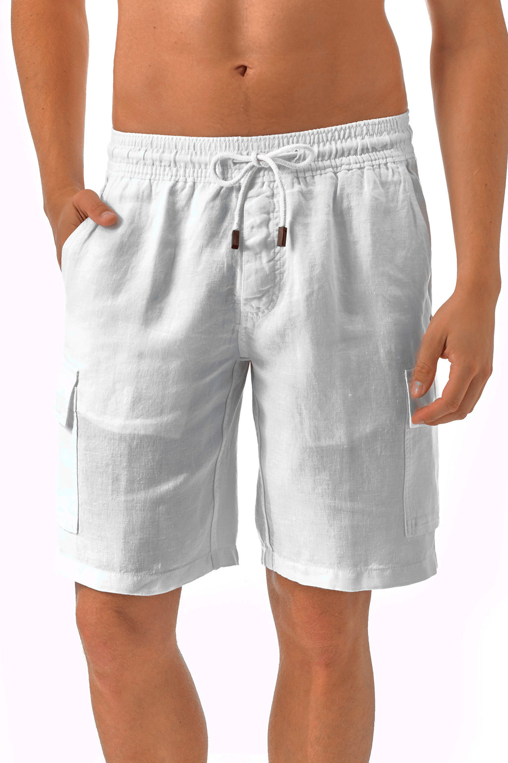 VILEBREQUIN | Linen Pull-On Shorts | White