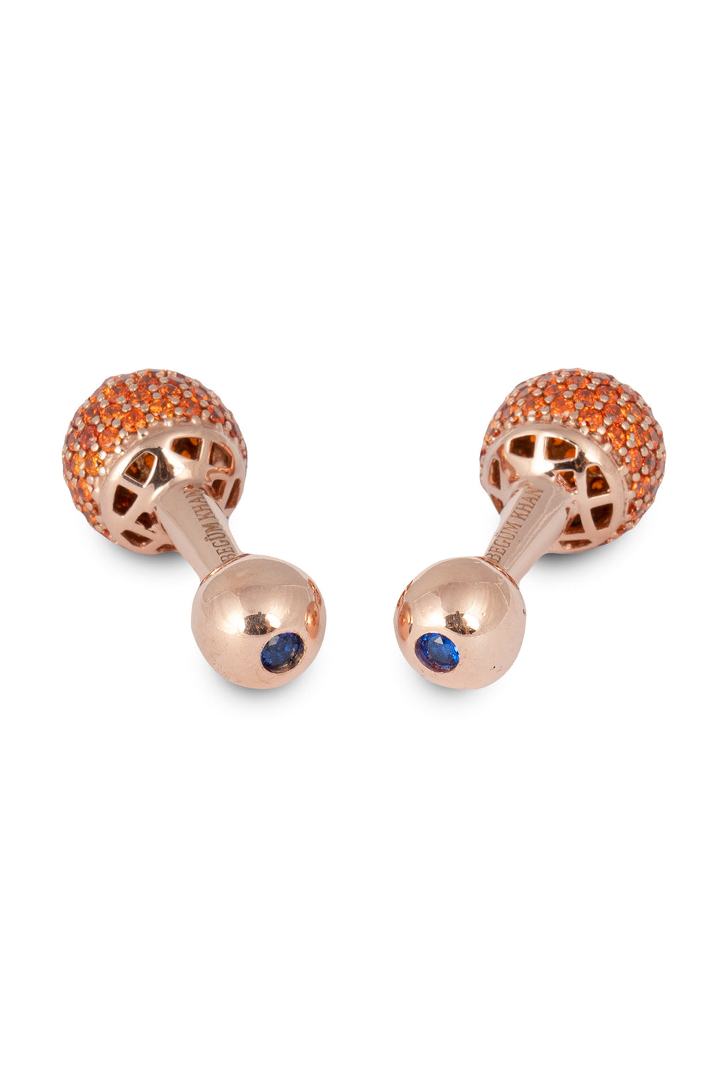BEGUM KHAN | Princes Favourite Round Cufflinks | Rose Gold