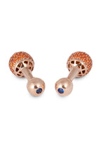BEGUM KHAN | Princes Favourite Round Cufflinks | Rose Gold