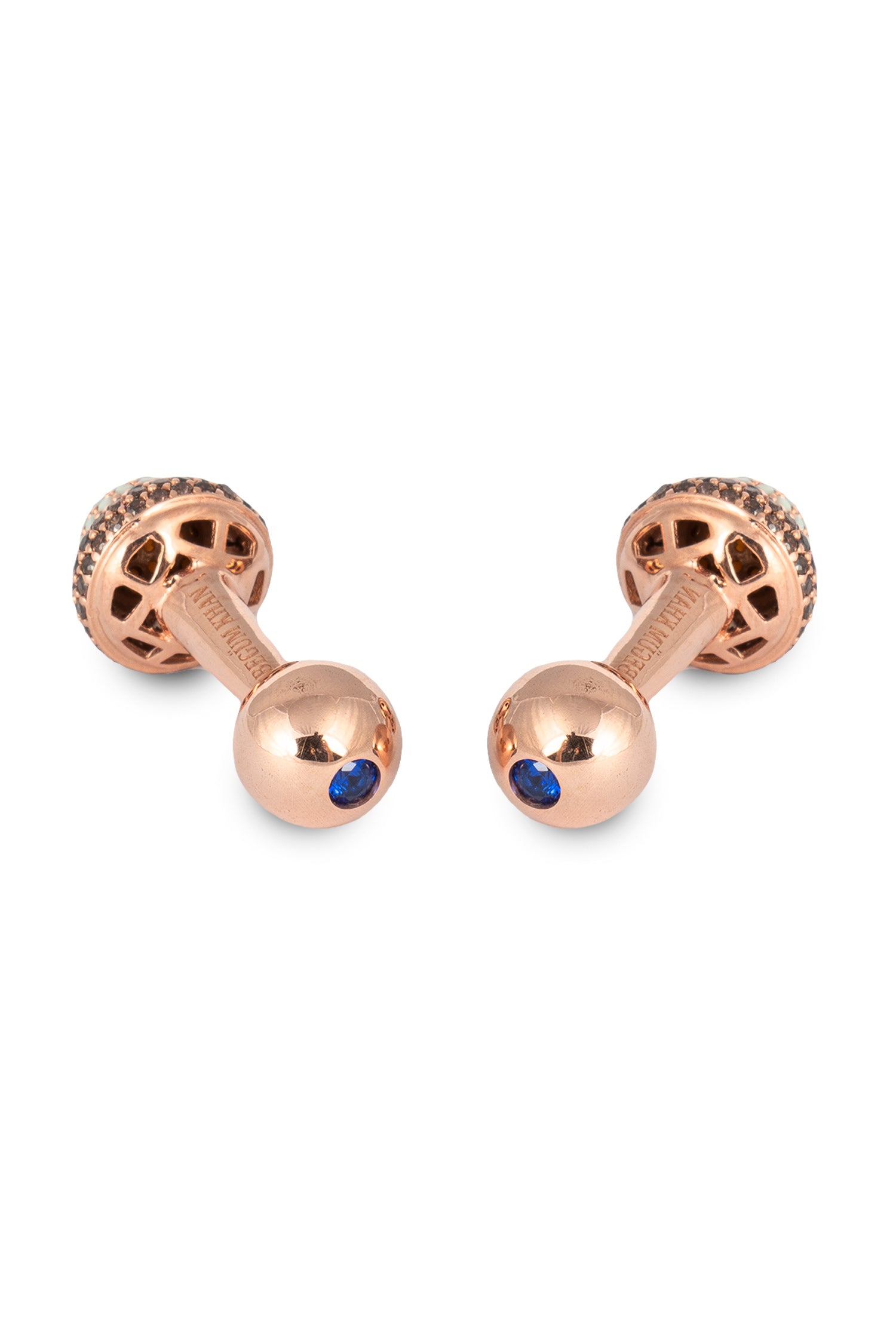 BEGUM KHAN | Turban Cufflinks | Rose Gold