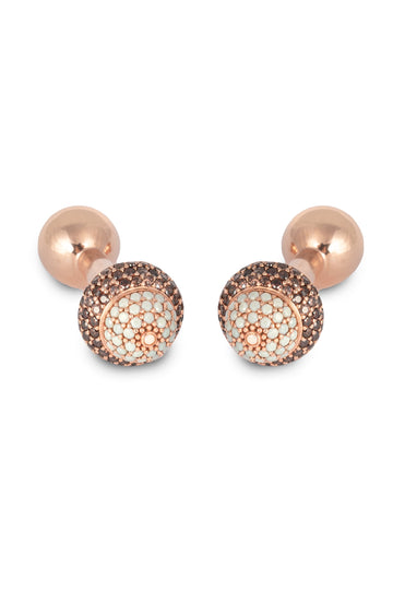 BEGUM KHAN Rose Gold Turban Cufflinks