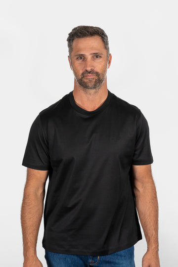 BRIONI Black T-Shirt Brioni On Chest