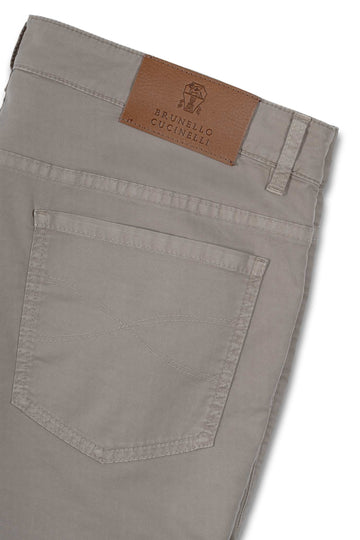 BRUNELLO CUCINELLI Mushroom Cotton Jeans
