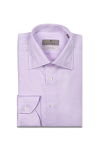 CANALI | Diamond Weave Textured Business Shirt | Purple