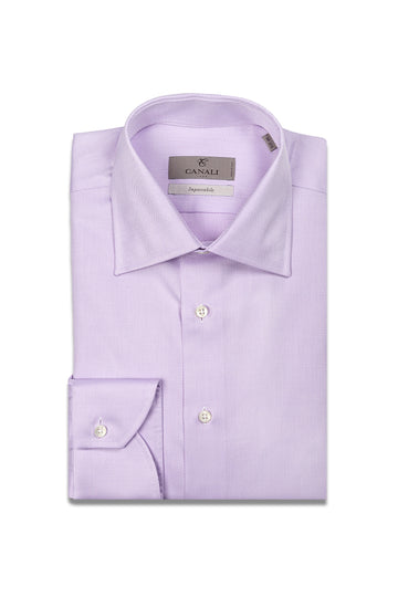 CANALI Purple Diamond Weave Textured Business Shirt