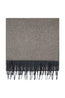 CANALI | Two-Tone Cashmere And Silk Scarf | Charcoal & Brown