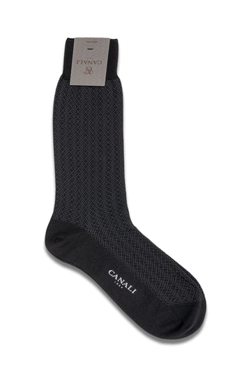 CANALI Black Patterned Socks