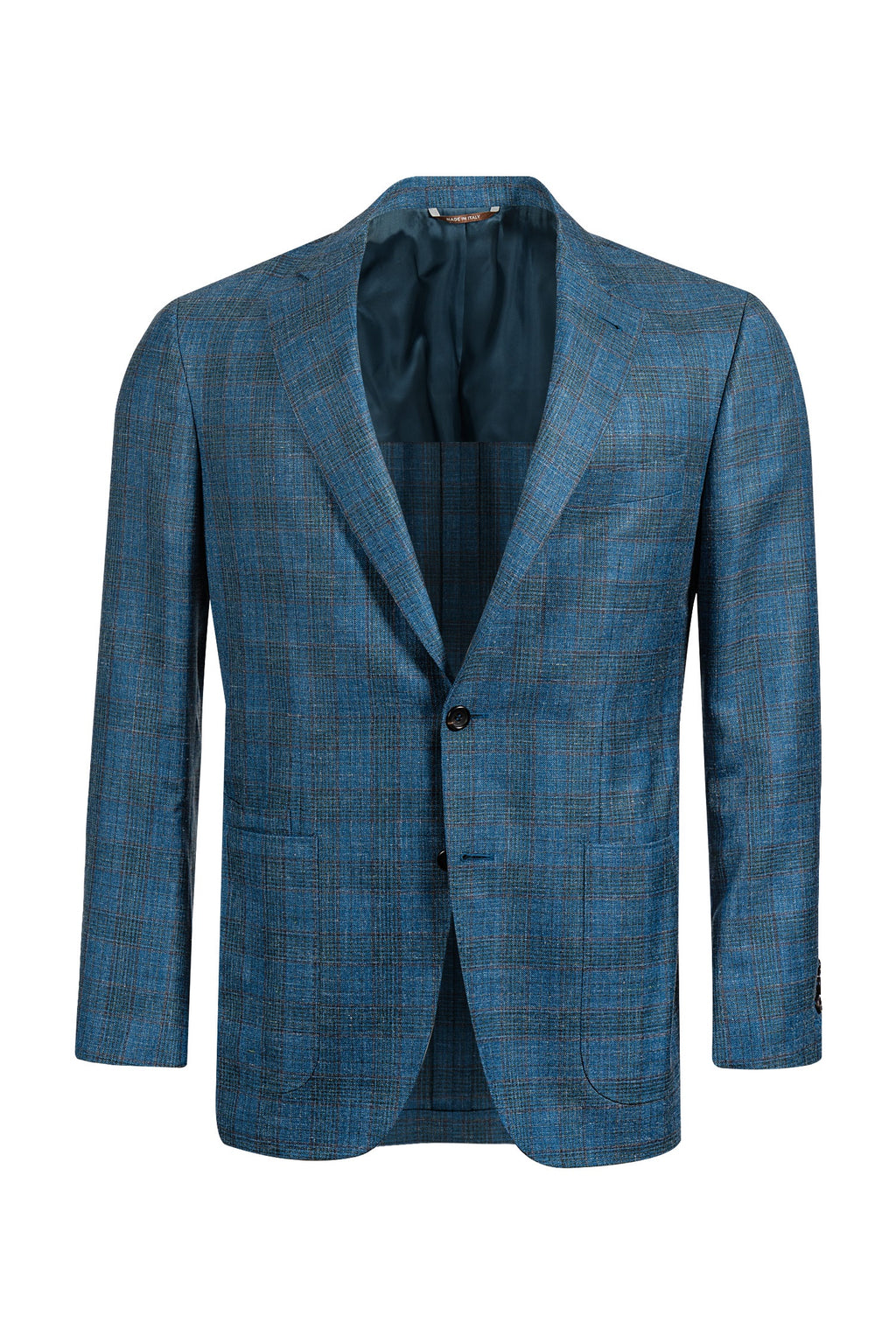 CANALI | Unlined Check Jacket | Teal