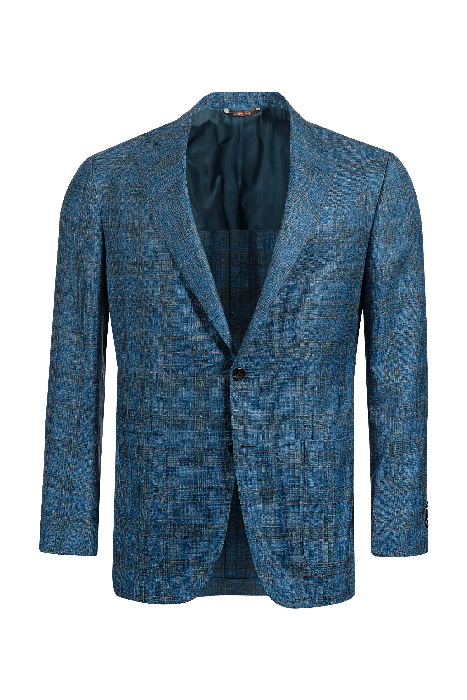 CANALI | Unlined Check Jacket | Teal