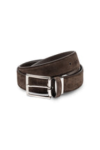 CANALI | Suede Belt | Dark Brown