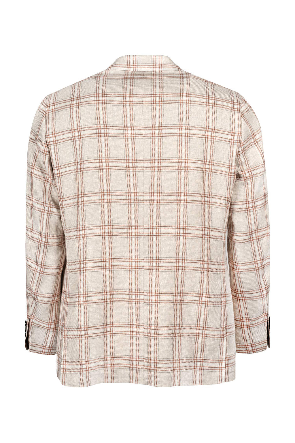 CANALI | Ultralight Orange Check Jacket | Beige