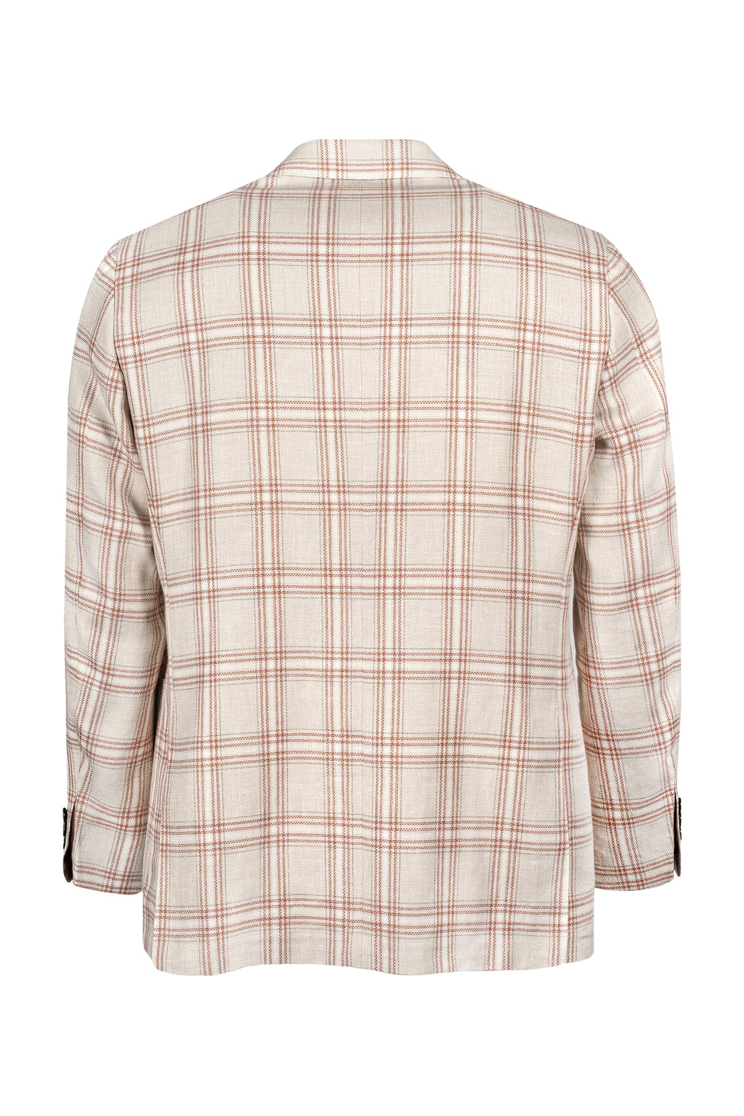CANALI | Ultralight Orange Check Jacket | Beige