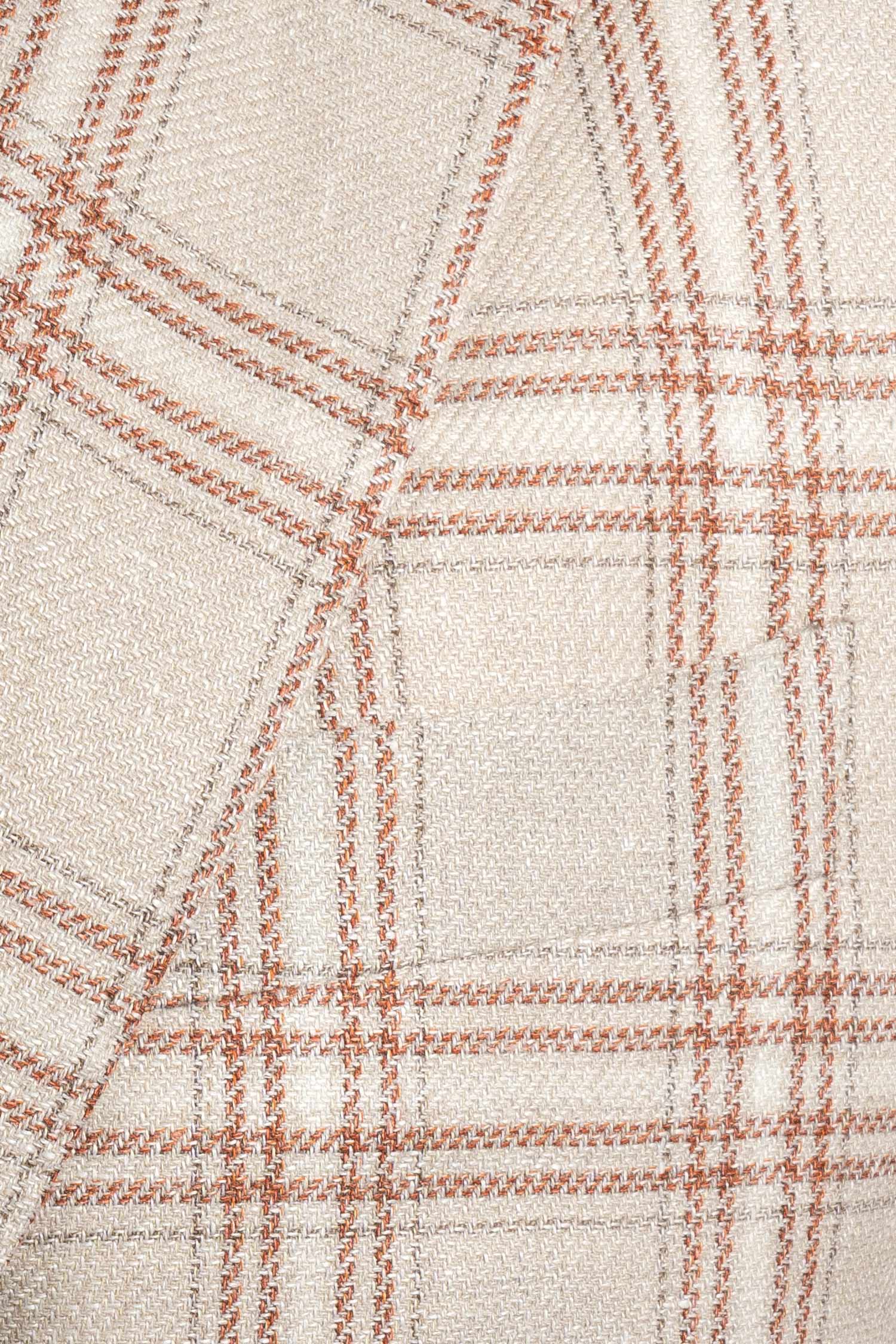 CANALI | Ultralight Orange Check Jacket | Beige