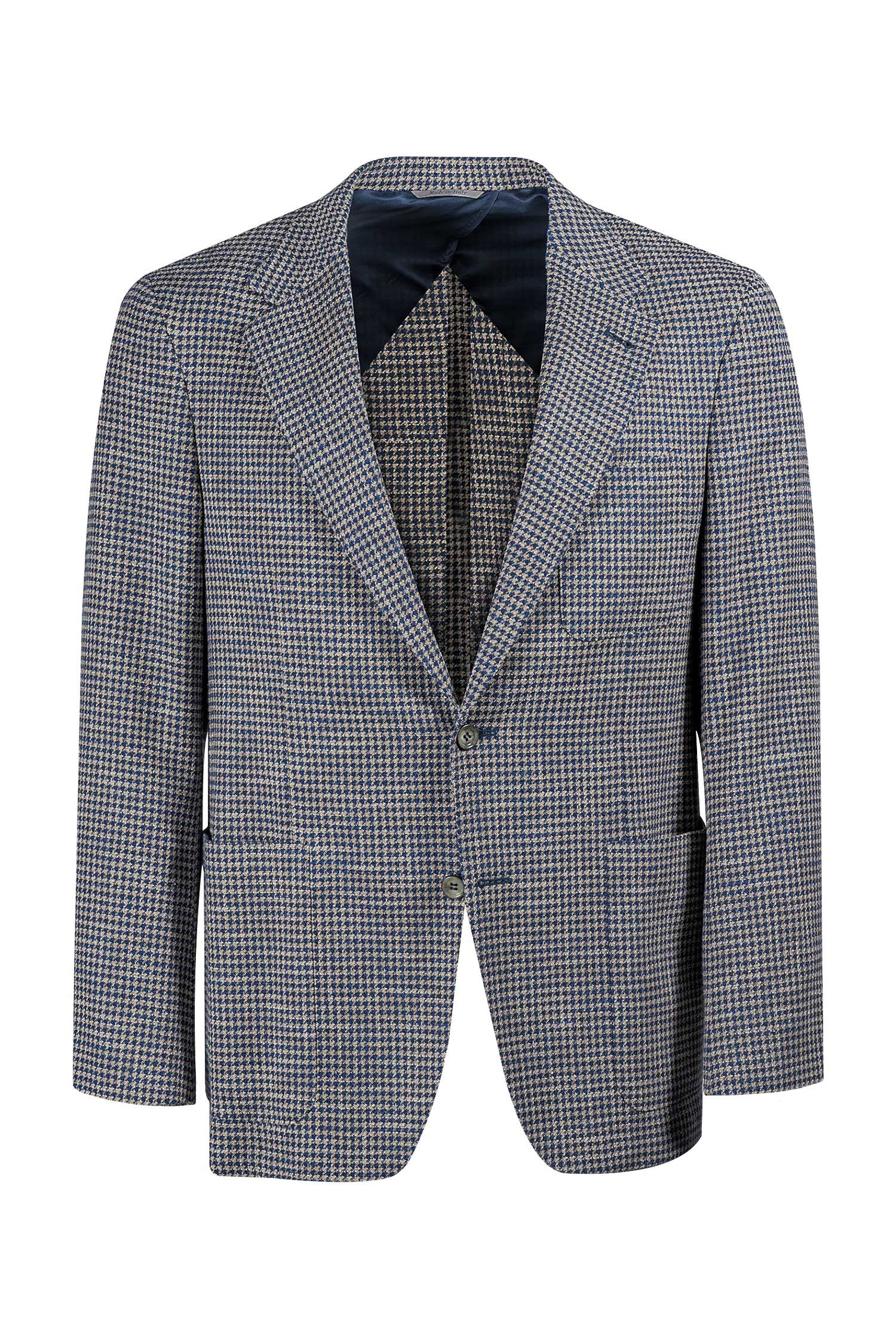 CANALI | Ultralight Houndstooth Jacket | Navy & Beige