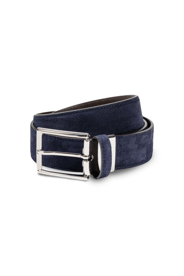 CANALI Dark Blue Suede Belt