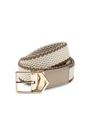 CANALI Cream Reversible Elastic Belt