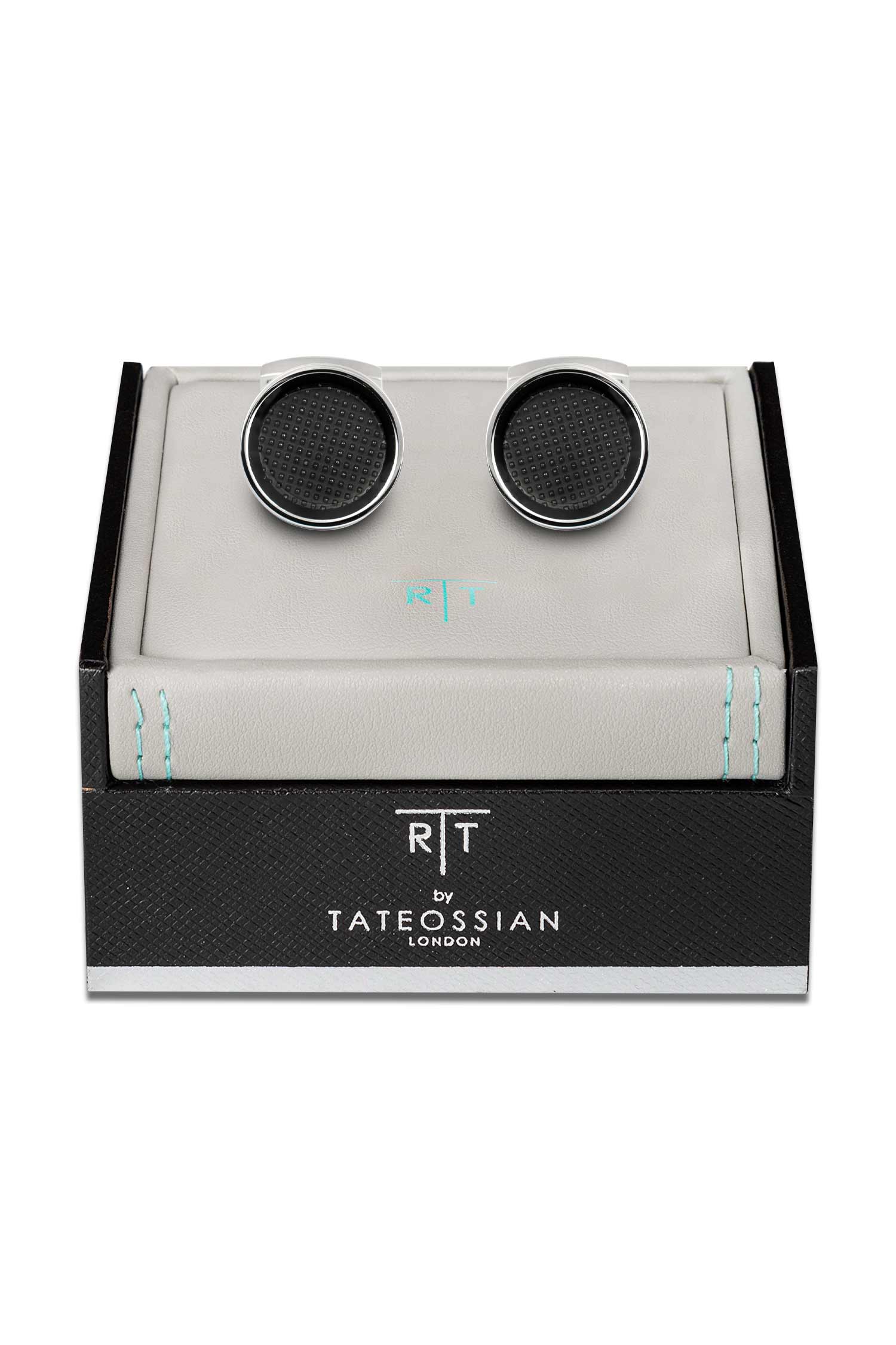 TATEOSSIAN | Enamel Pinhead Cufflinks | Black