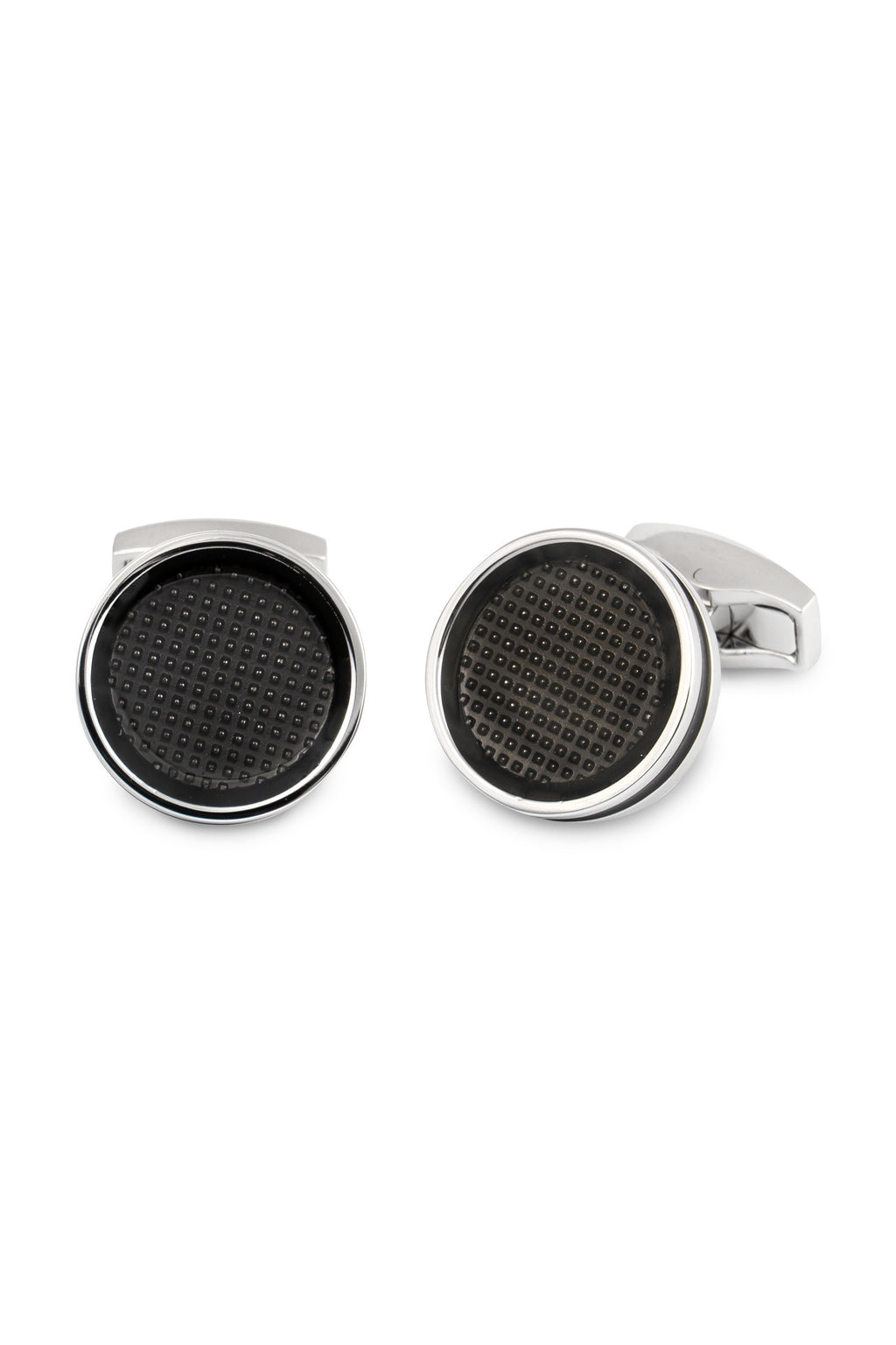 TATEOSSIAN | Enamel Pinhead Cufflinks | Black