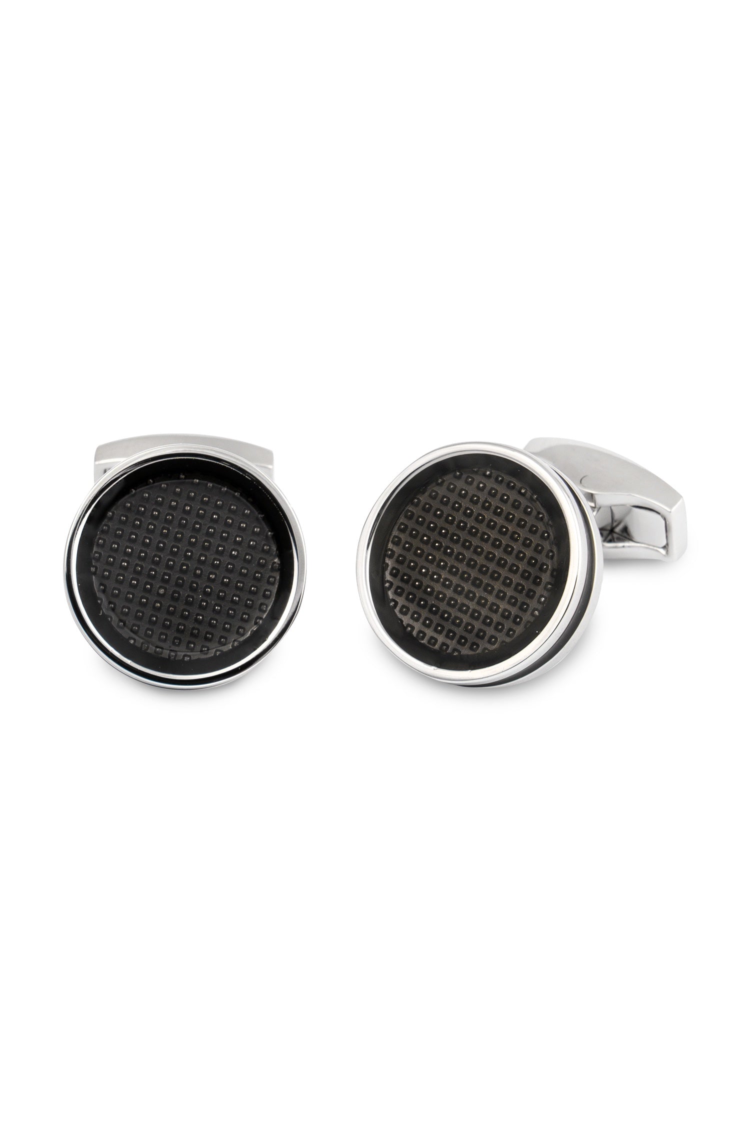 TATEOSSIAN | Enamel Pinhead Cufflinks | Black