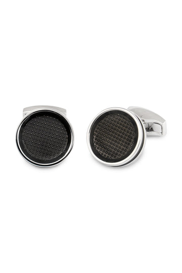TATEOSSIAN Black Enamel Pinhead Cufflinks