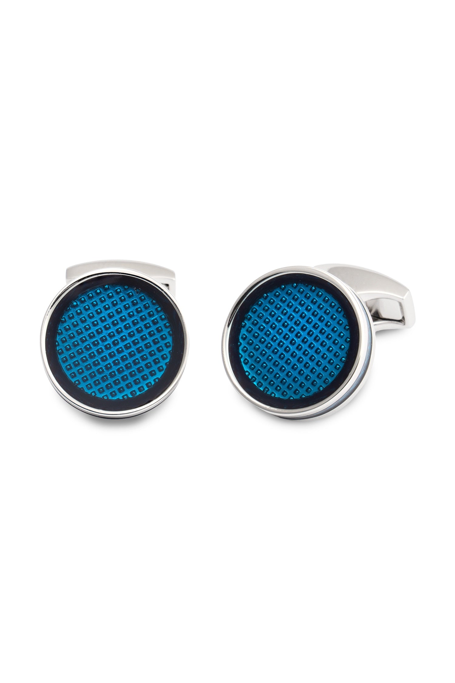 TATEOSSIAN | Enamel Pinhead Cufflinks | Blue