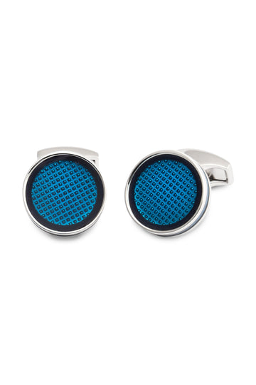 TATEOSSIAN Blue Enamel Pinhead Cufflinks
