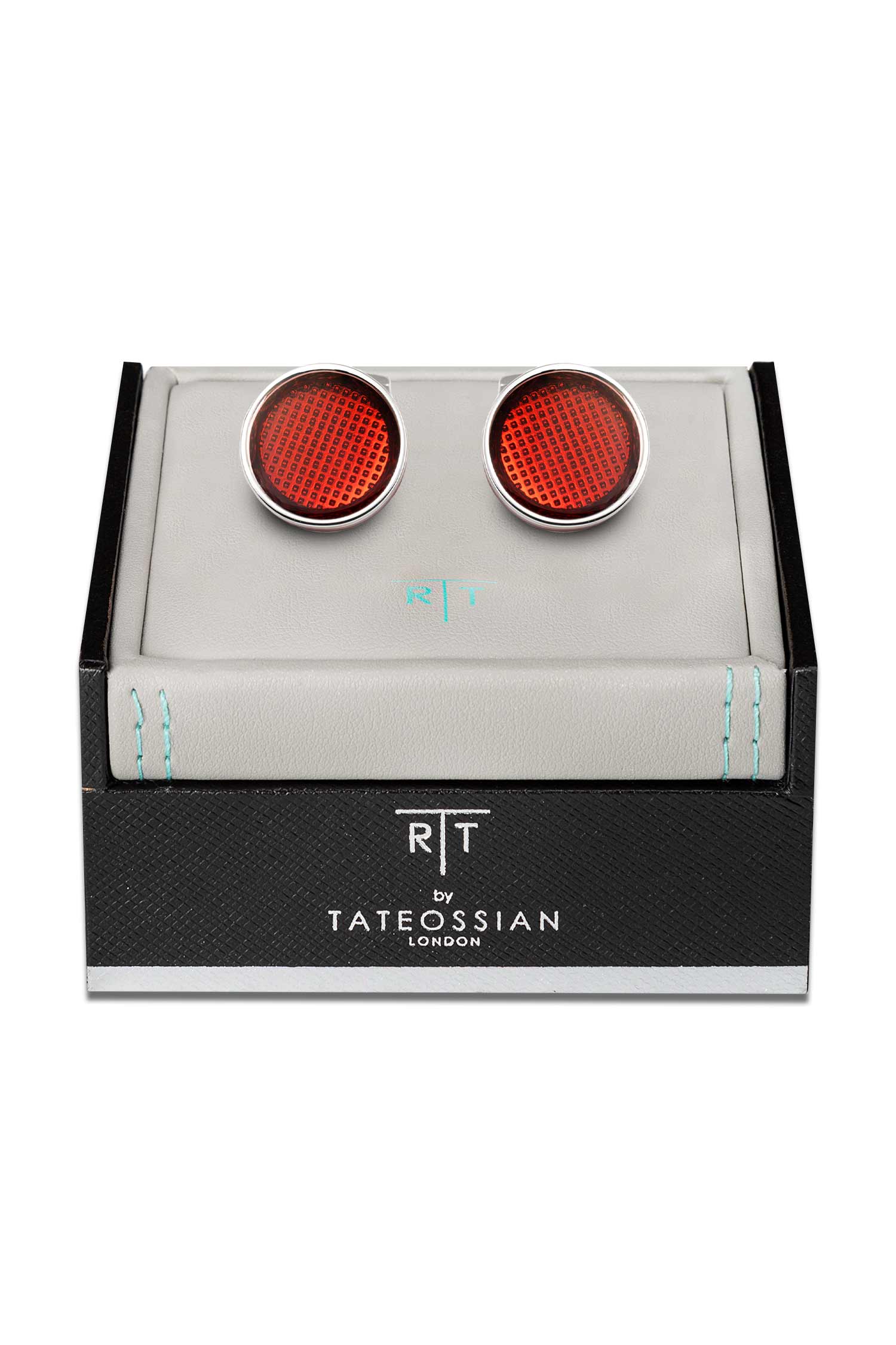 TATEOSSIAN | Enamel Pinhead Cufflinks | Red