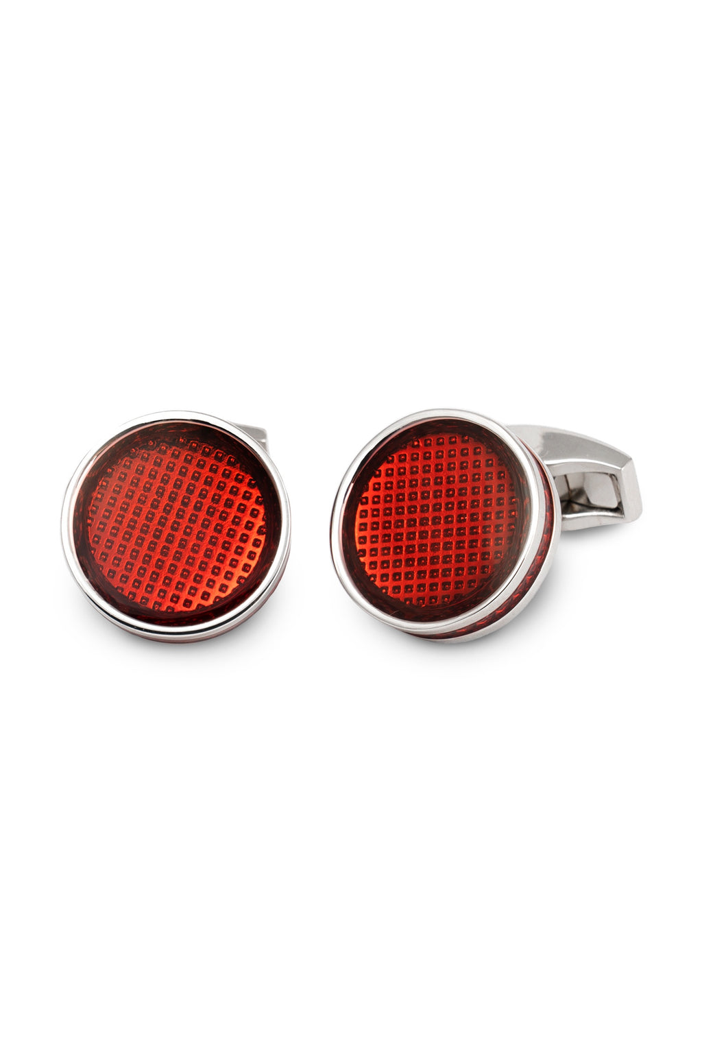 TATEOSSIAN | Enamel Pinhead Cufflinks | Red