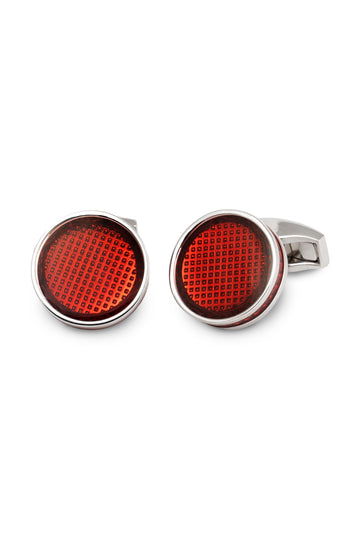 TATEOSSIAN Red Enamel Pinhead Cufflinks