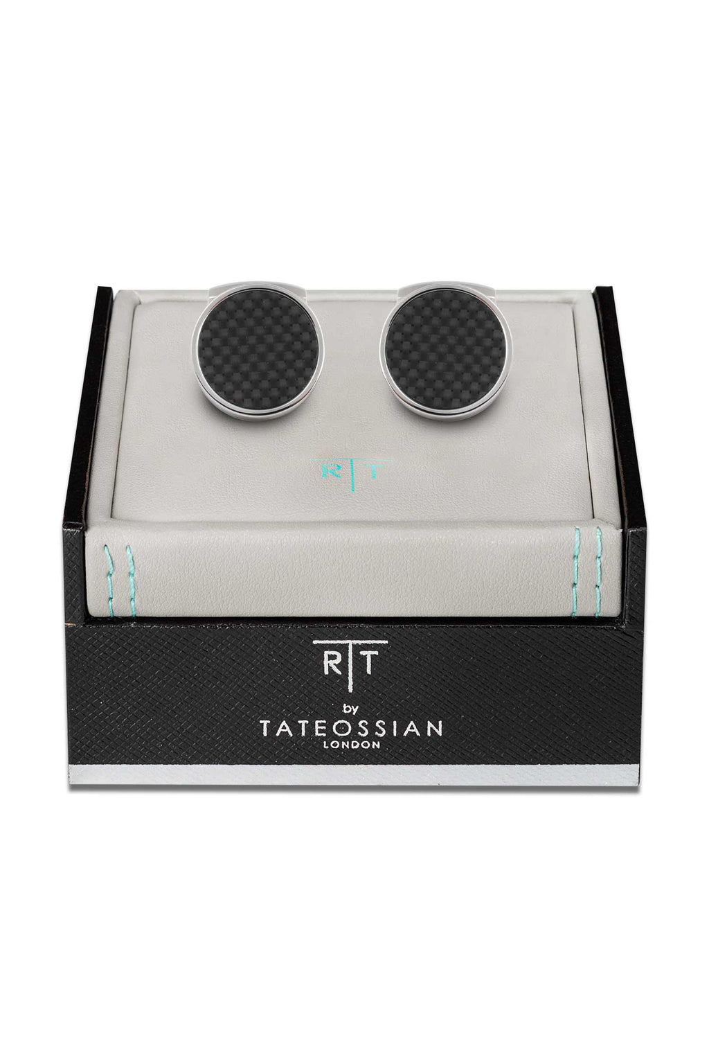 TATEOSSIAN | Woven Cufflinks In Silver | Black