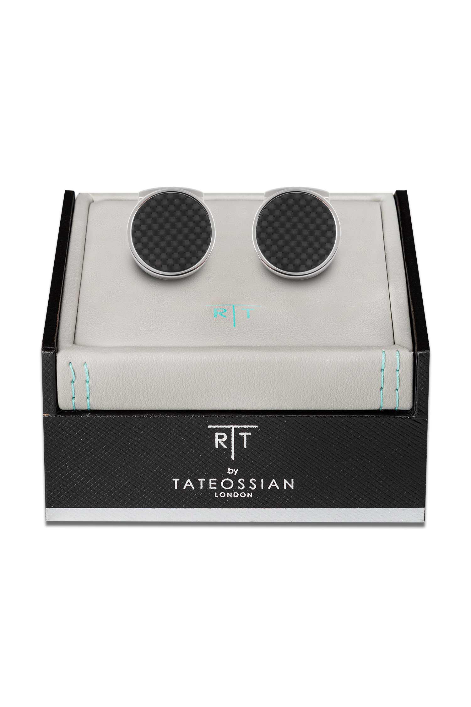 TATEOSSIAN | Woven Cufflinks In Silver | Black