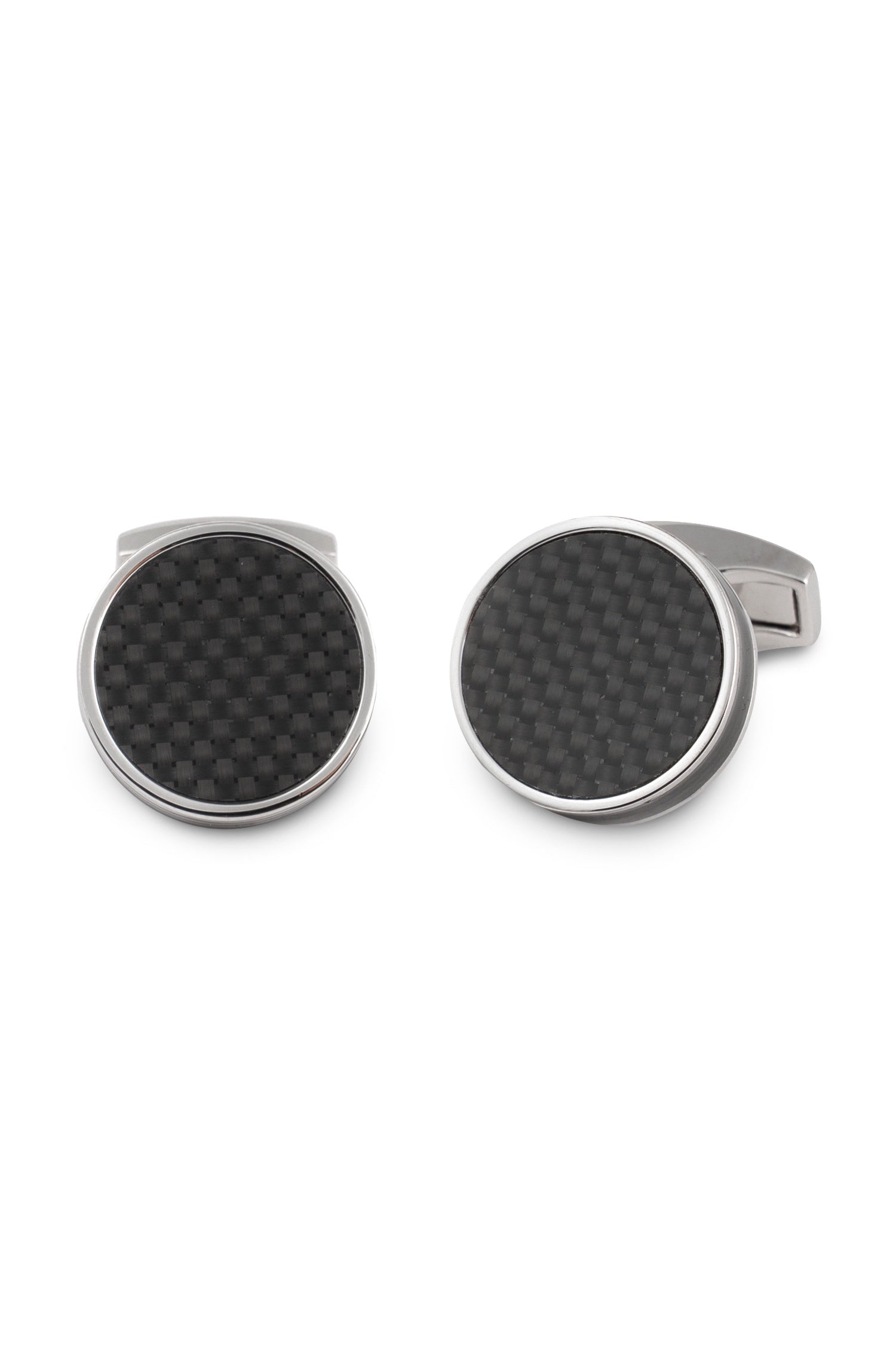TATEOSSIAN | Woven Cufflinks In Silver | Black