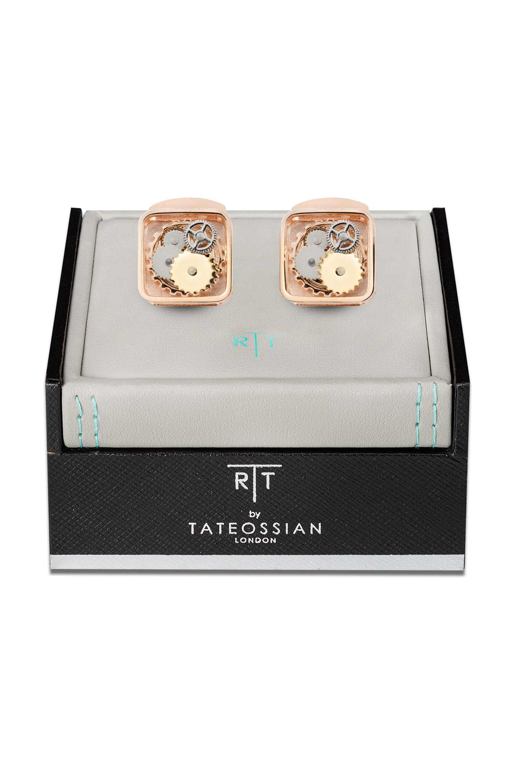 TATEOSSIAN | Square Gears Cufflinks | Rose Gold