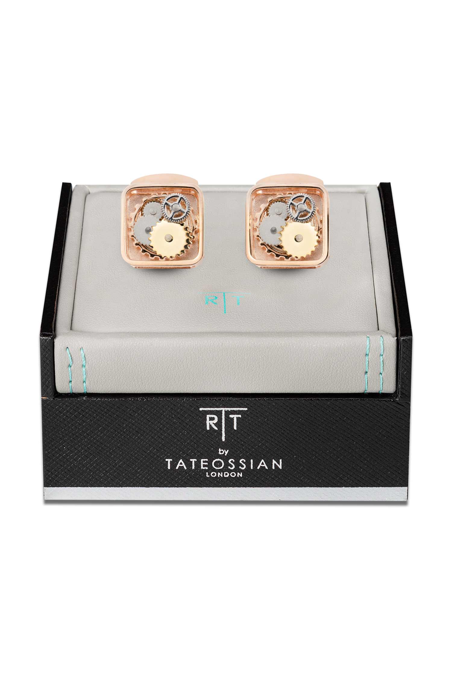 TATEOSSIAN | Square Gears Cufflinks | Rose Gold