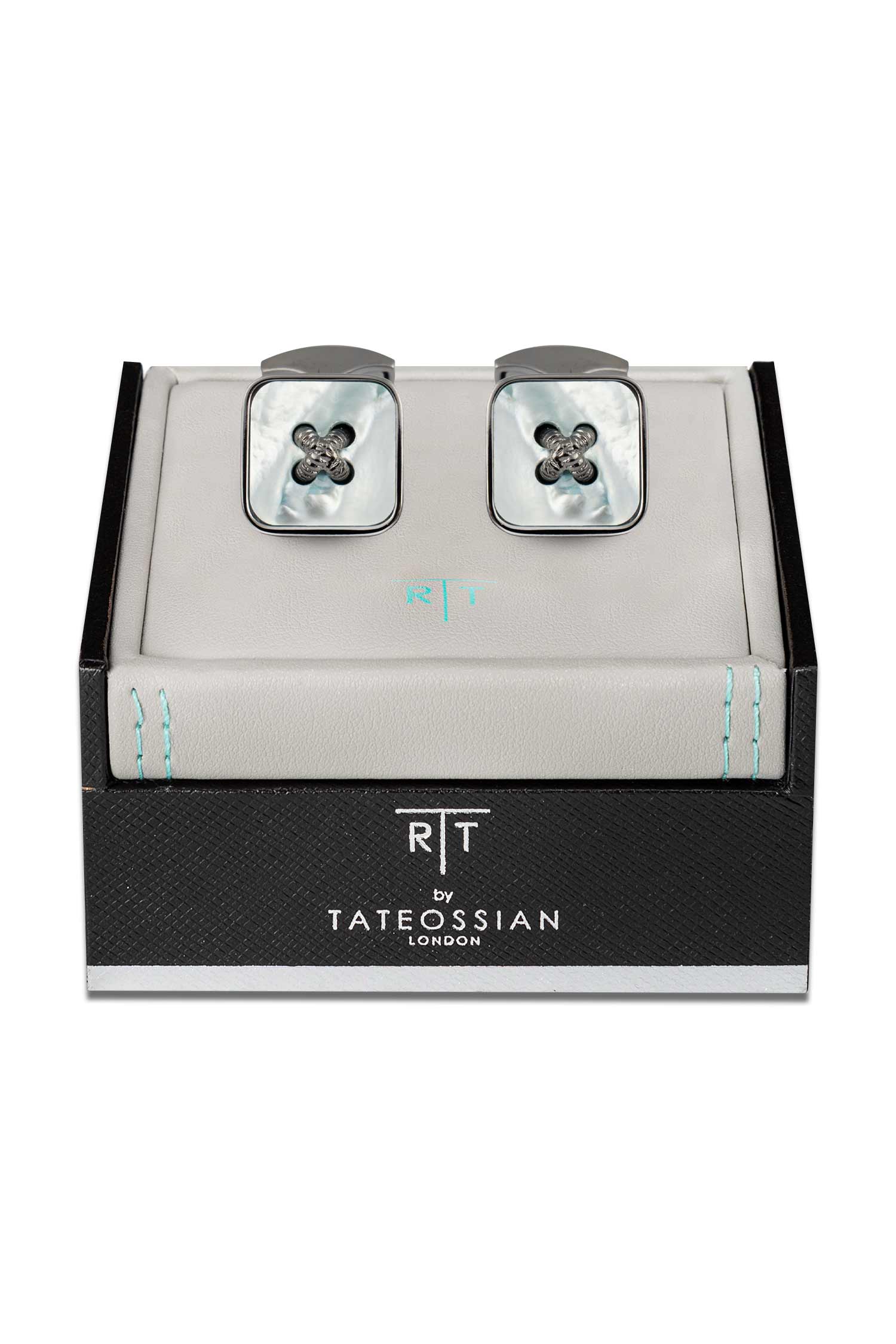 TATEOSSIAN | Mother-of-Pearl Square Cufflinks | Blue