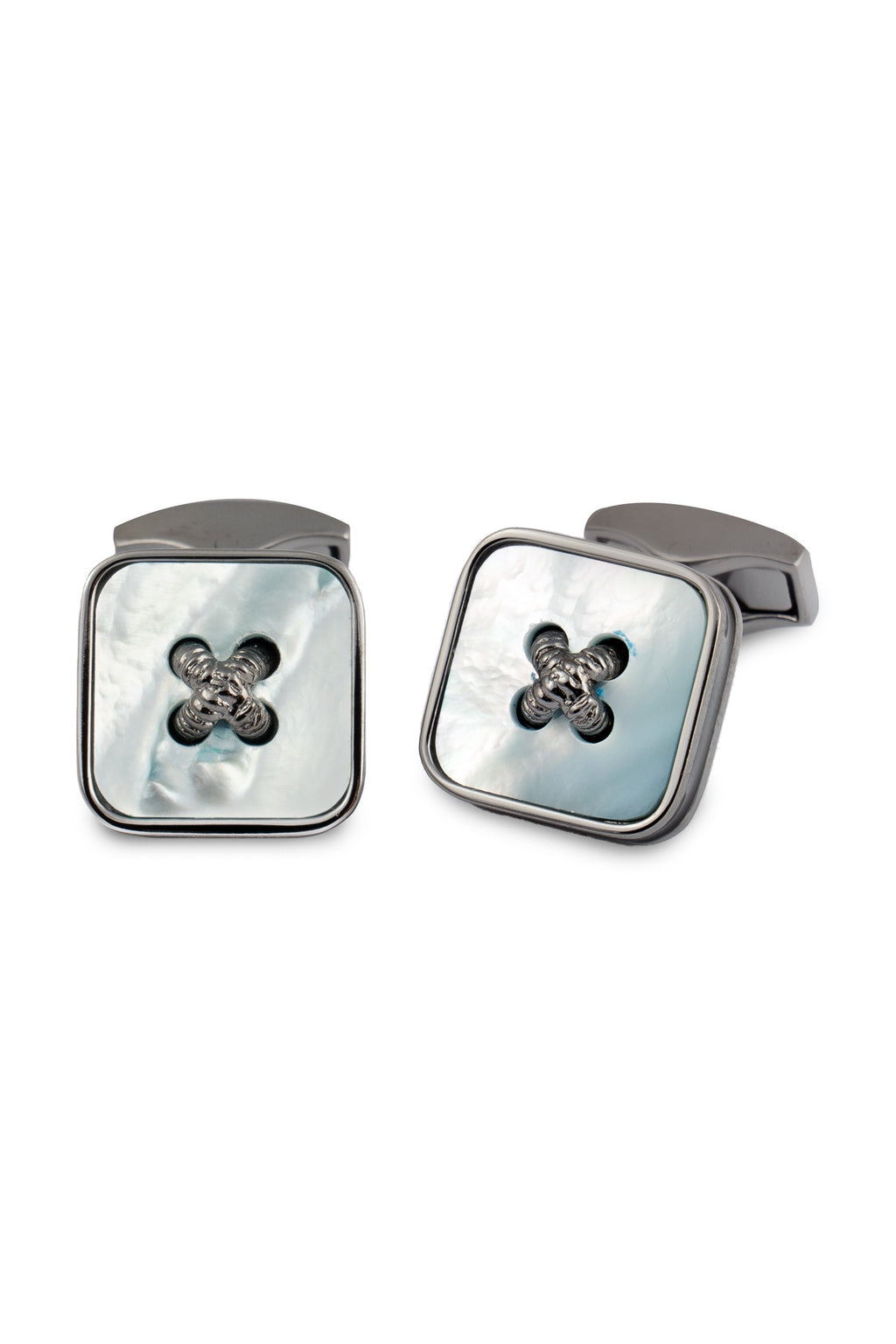 TATEOSSIAN | Mother-of-Pearl Square Cufflinks | Blue