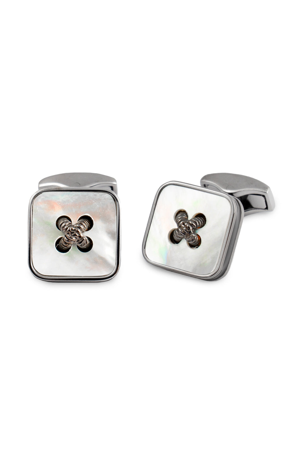 TATEOSSIAN | Mother-of-Pearl Square Cufflinks | White