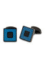 TATEOSSIAN | Woven Square Cufflinks | Blue