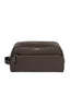 SERAPIAN | Tumbled Leather Washbag | Dark Brown